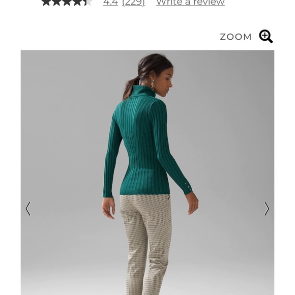 Deep mineral green turtle neck, NWT and receipt - Picture 3 of 6